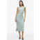 VILA midi jurk broderie turquoise