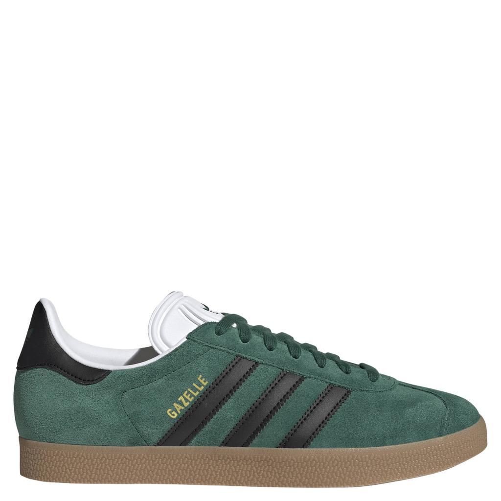 Donkergroen en zwarte unisex adidas Originals Gazelle sneakers van suede/voering: mesh/voetbed: ortholite met veters