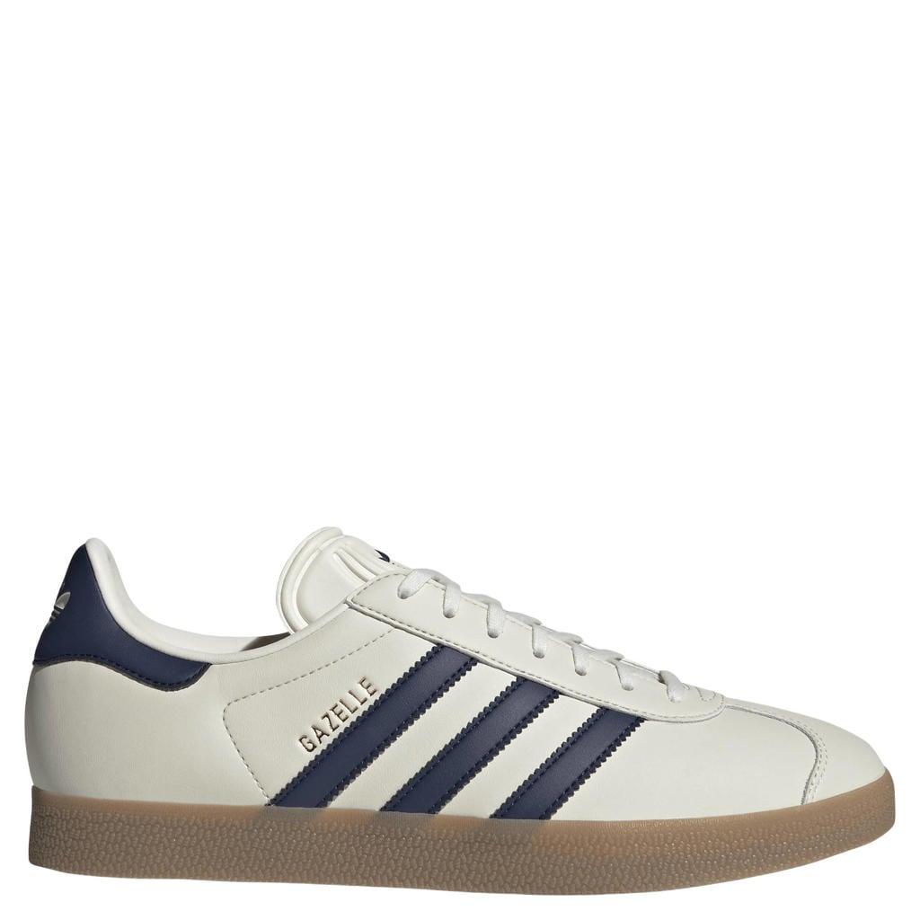 Wit en blauwe unisex adidas Originals Gazelle sneakers van suede/voering: mesh/voetbed: ortholite met veters