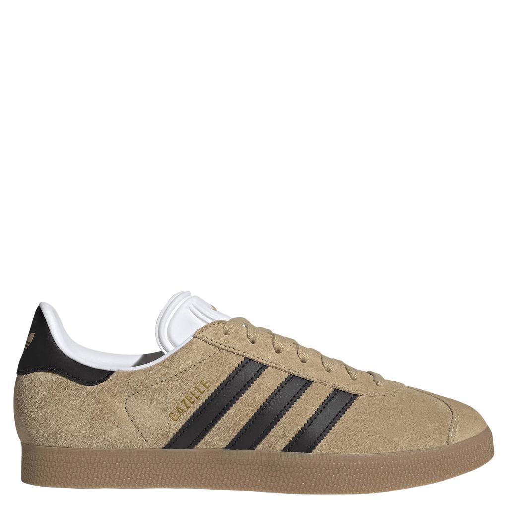 Zand en zwarte unisex adidas Originals Gazelle sneakers van suede/voering: mesh/voetbed: ortholite met veters