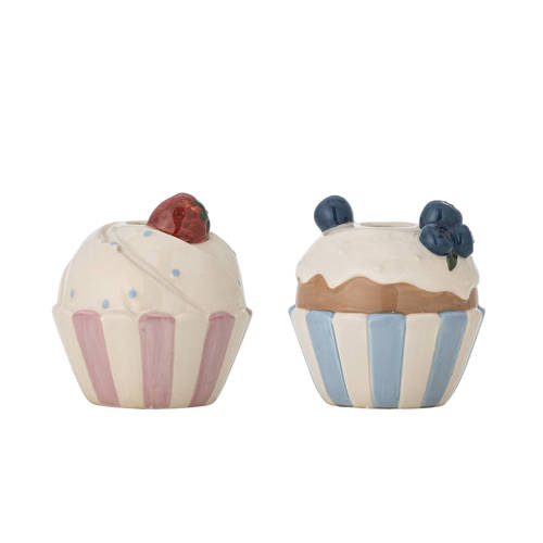 Bloomingville kandelaar Chip (set van 2) (9x9,5 cm) afbeelding