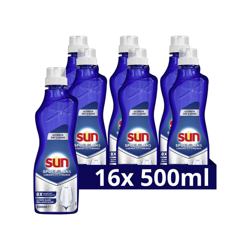 Sun Ultimate Dry & Shine spoelglansmiddel - 16 x 500 ml