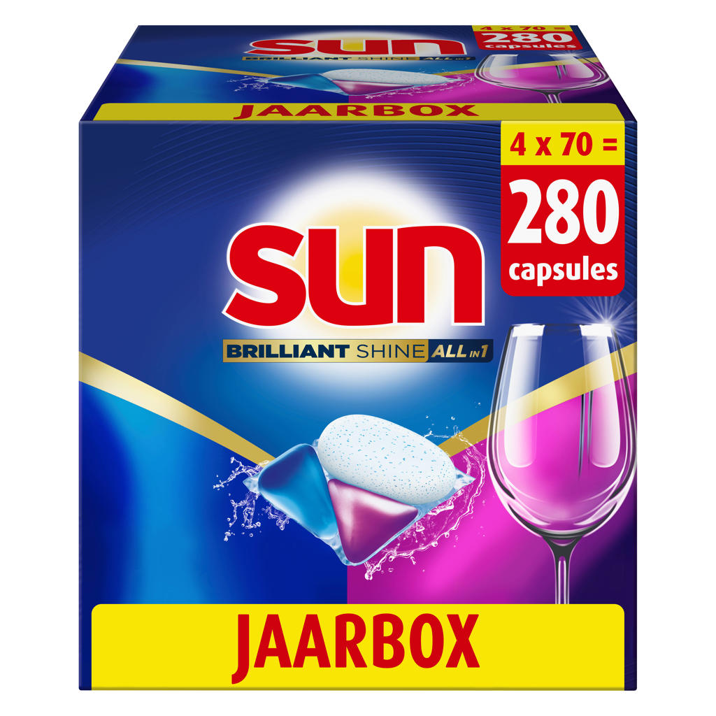 Sun Brilliant Shine All-in 1 vaatwascapsules - 4 x 70 capsules