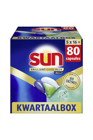 All-in 1 vaatwascapsules - 5 x 16 capsules