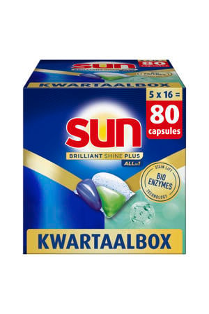 All-in 1 vaatwascapsules - 5 x 16 capsules