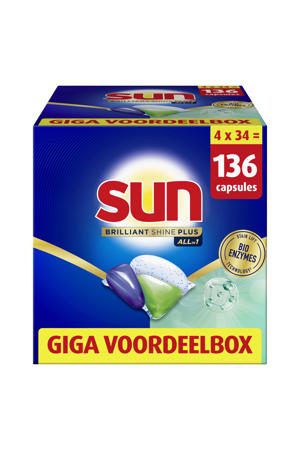 All-in 1 vaatwascapsules - 4 x 34 capsules