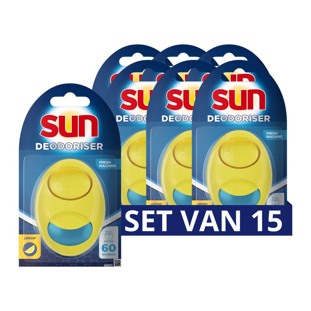 Sun Citroen vaatwasmachine verfrisser - 15 stuks
