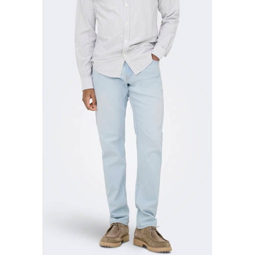 ONLY & SONS ONSWEFT regular fit jeans Light Blue Bleached Denim afbeelding