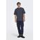 ONLY & SONS relaxed gestreepte T-shirt donkerblauw