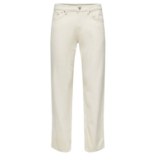 ONLY & SONS ONSEDGE straight leg jeans ecru afbeelding