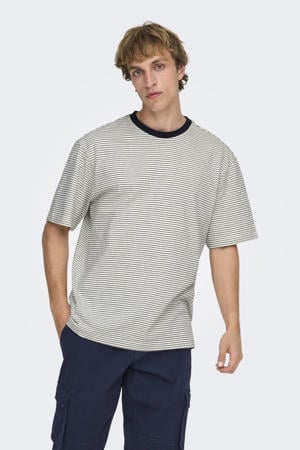 relaxed gestreepte T-shirt wit