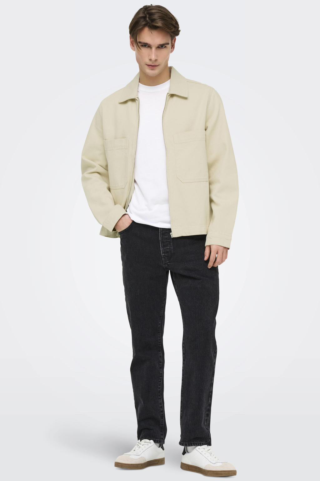 ONLY & SONS spijkerjas ecru
