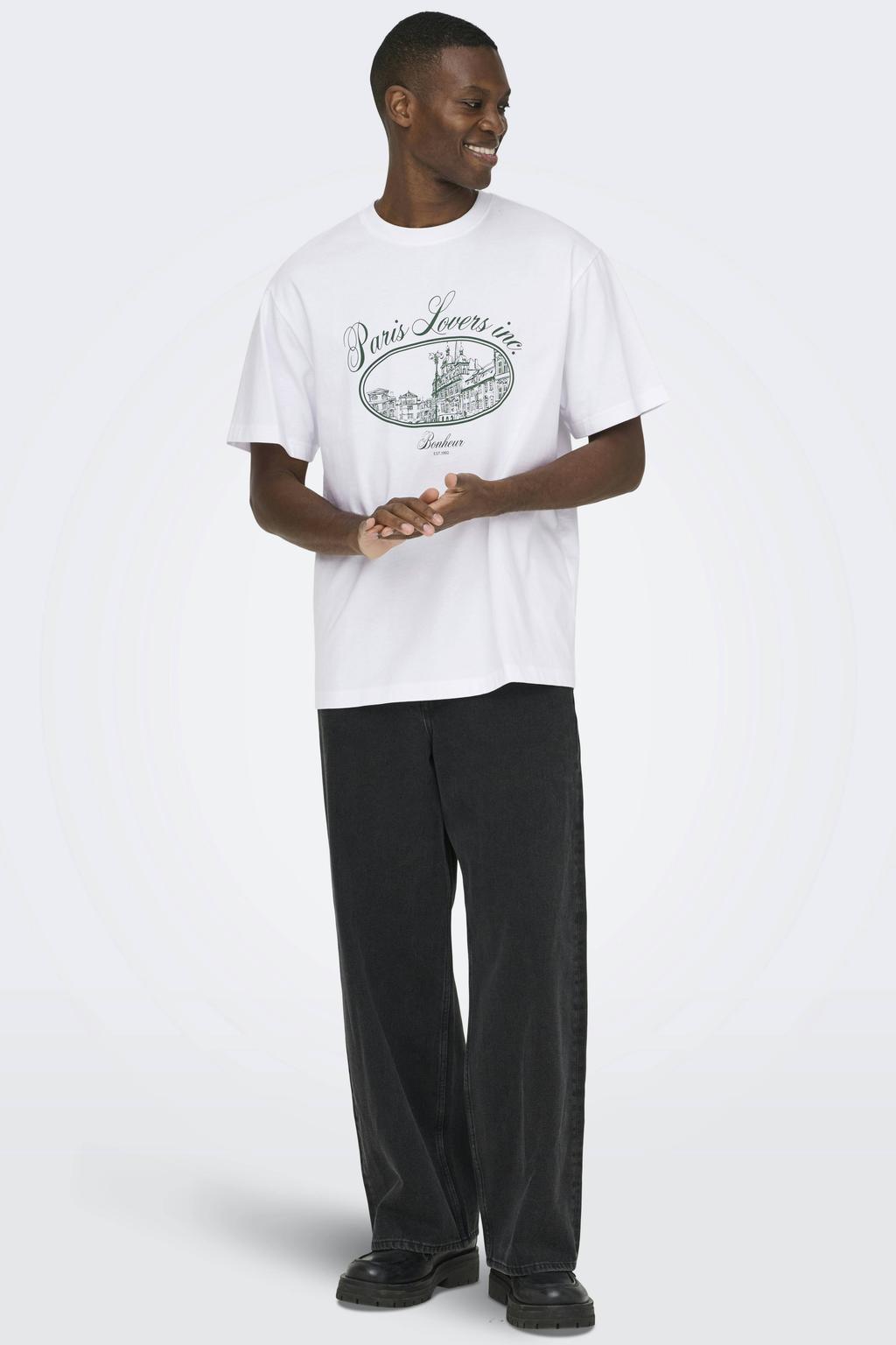 ONLY & SONS oversized T-shirt wit