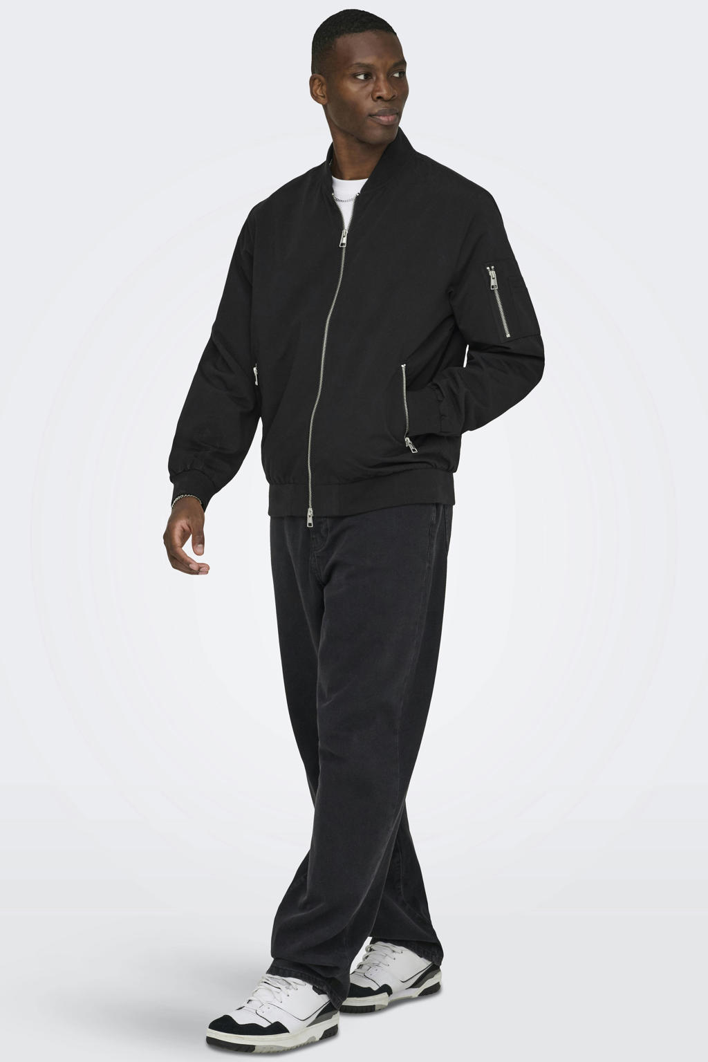 ONLY & SONS bomberjack zwart