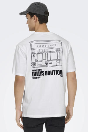 relaxed T-shirt met backprint wit