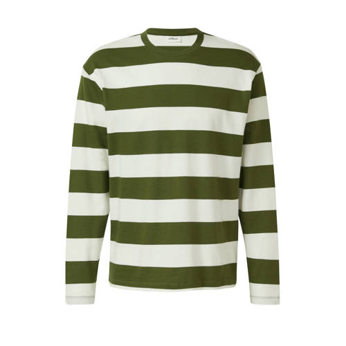 s.Oliver gestreepte longsleeve donkergroen afbeelding