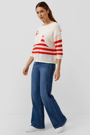 wide leg jeans medium blue denim