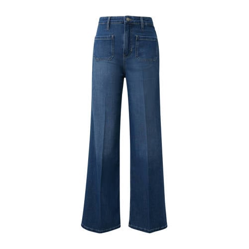 s.Oliver BLACK LABEL wide leg jeans medium blue denim afbeelding