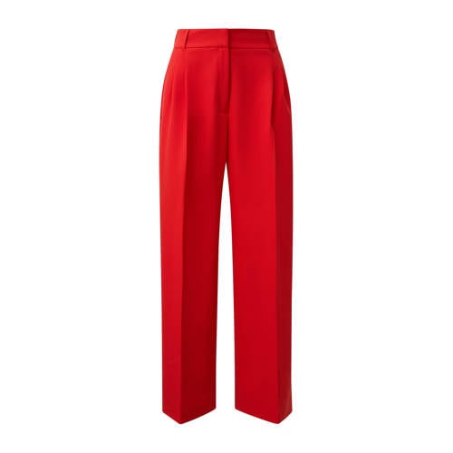 s.Oliver BLACK LABEL straight regular waist broek rood afbeelding