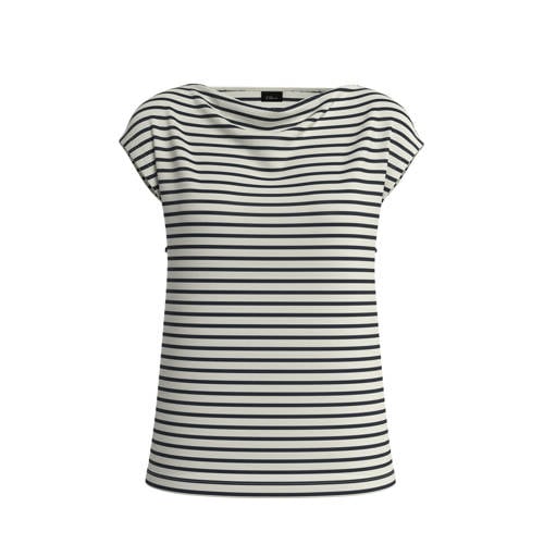 s.Oliver BLACK LABEL gestreepte top ecru afbeelding