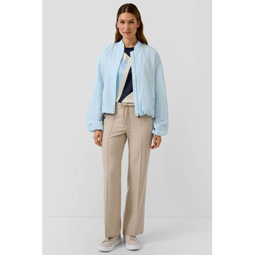 s.Oliver BLACK LABEL bootcut high waist broek beige afbeelding