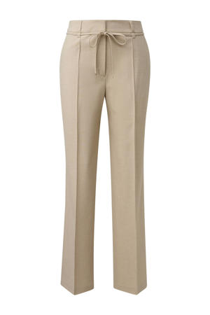 bootcut high waist broek beige