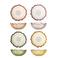 Bloomingville kom kana (set van 4) (Ø12 cm)