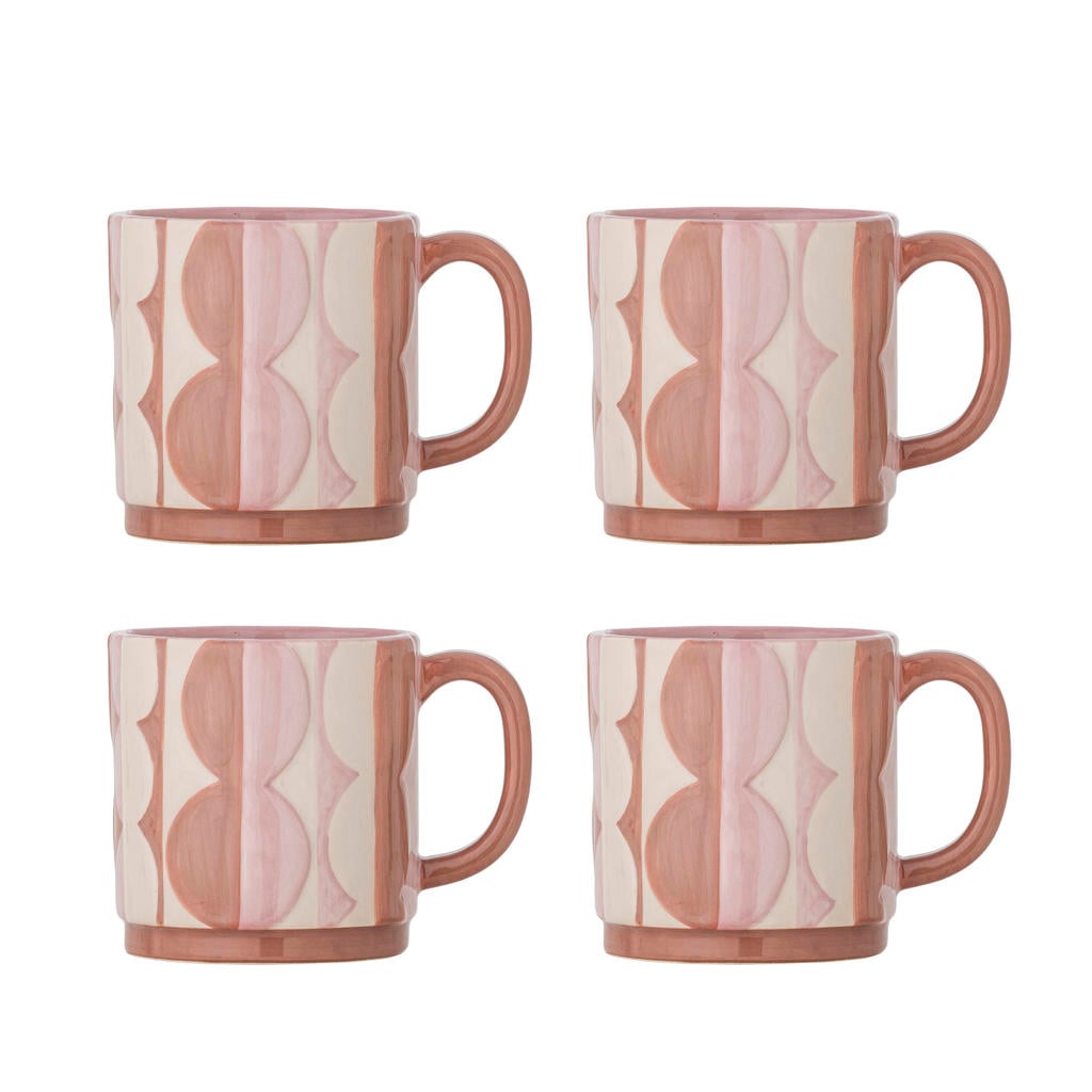 Bloomingville mok Saul (set van 4) (Ø9 cm)
