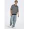 ONLY & SONS regular gestreepte polo met ingebreid patroon donkerblauw