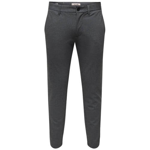 ONLY & SONS ONSMARK slim geruite chino grijsgroen afbeelding