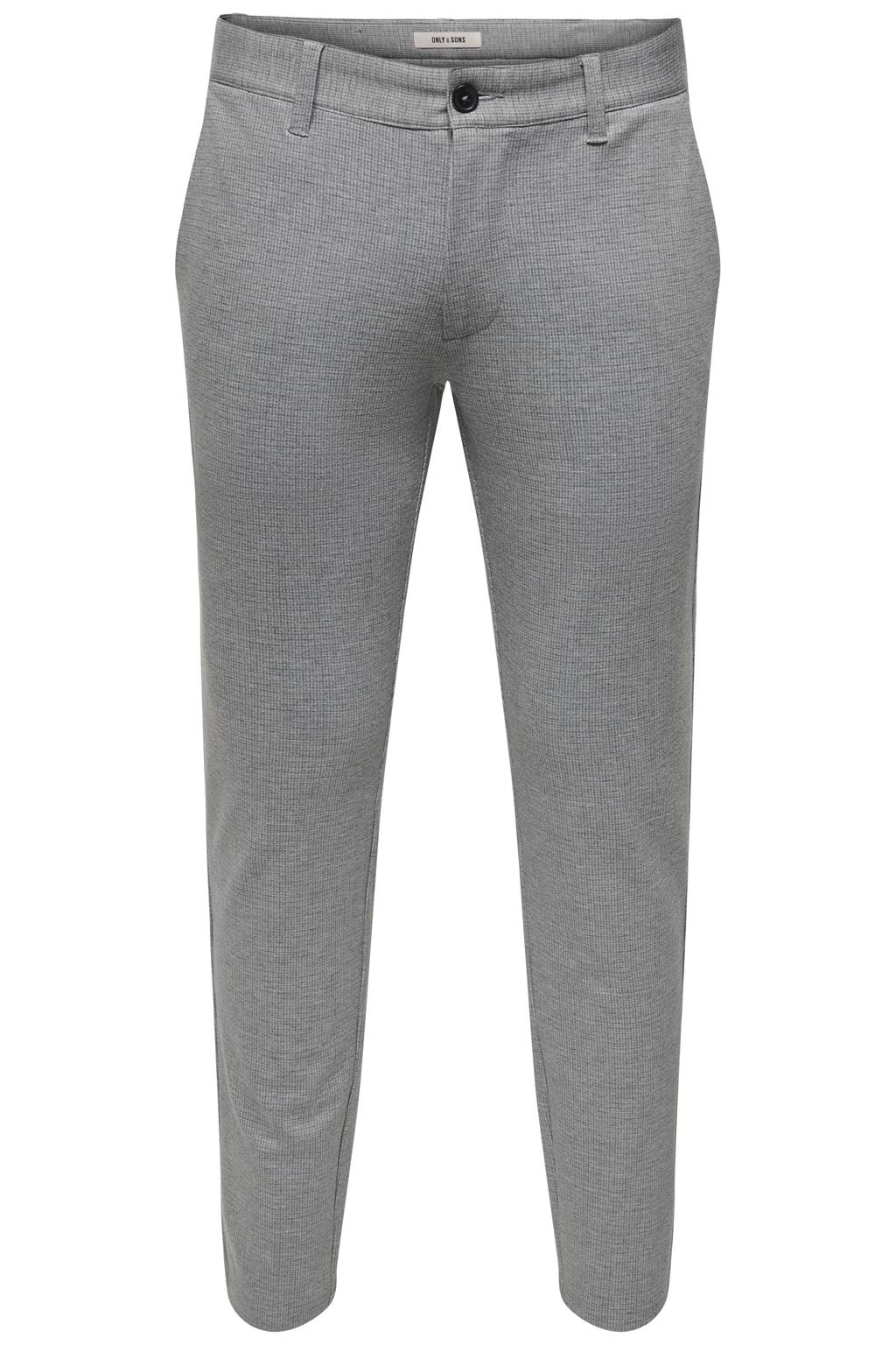 ONLY & SONS ONSMARK slim geruite chino grijs