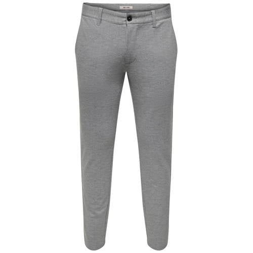 ONLY & SONS ONSMARK slim geruite chino grijs afbeelding