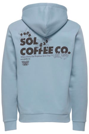 hoodie met backprint blauw