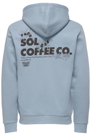 hoodie met backprint blauw