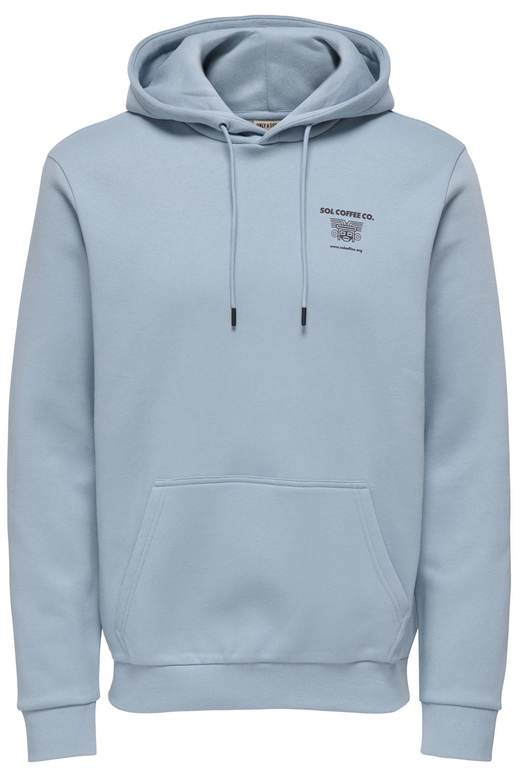 ONLY & SONS hoodie met backprint blauw