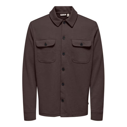 ONLY & SONS overshirt donkerbruin afbeelding