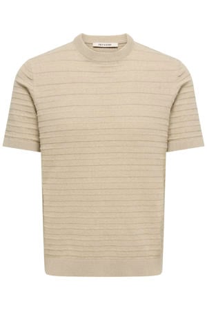 regular T-shirt gebreid beige