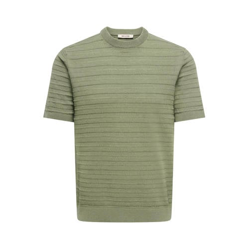 ONLY & SONS regular T-shirt gebreid groen afbeelding