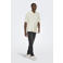 ONLY & SONS regular polo met ingebreid patroon ecru
