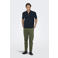 ONLY & SONS regular polo met ingebreid patroon donkerblauw