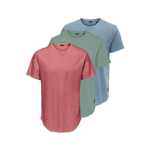ONLY & SONS T-shirt ONSMATT (set van 3) - multi afbeelding