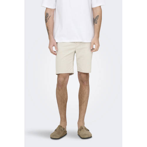 ONLY & SONS ONSREID slim casual short ecru afbeelding