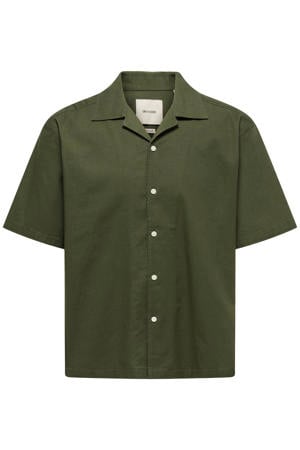 regular casual overhemd groen