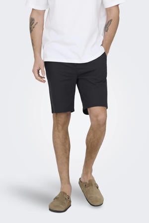ONSREID slim casual short zwart