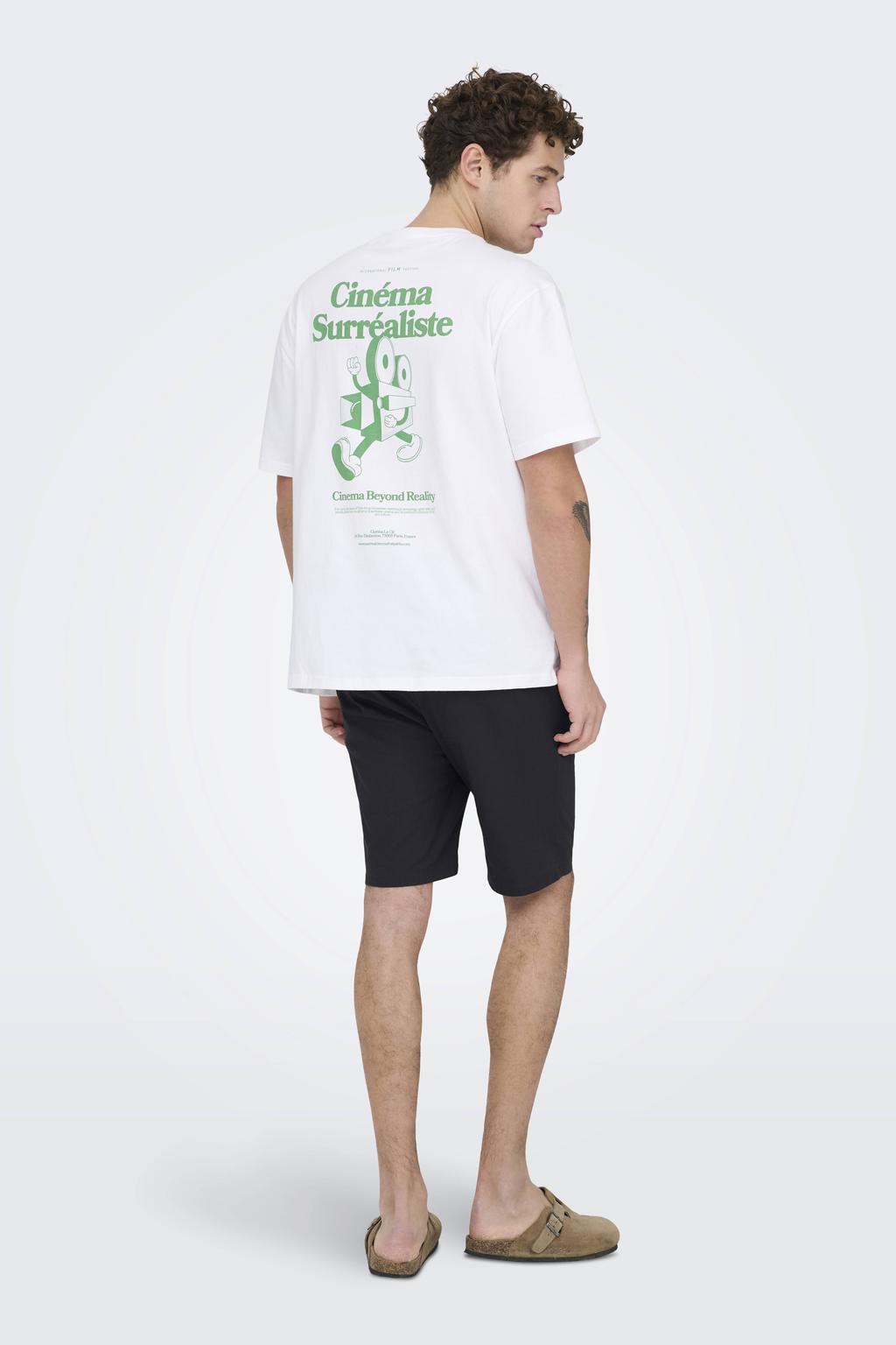 ONLY & SONS ONSREID slim casual short zwart