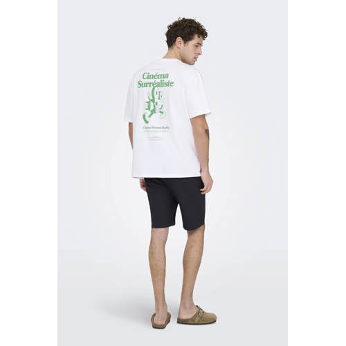 ONLY & SONS ONSREID slim casual short zwart afbeelding