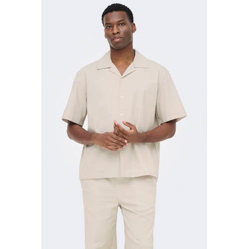 ONLY & SONS regular casual overhemd ecru afbeelding