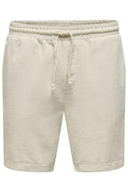 thumbnail: ONLY & SONS ONSTREV regular casual short beige met textuur
