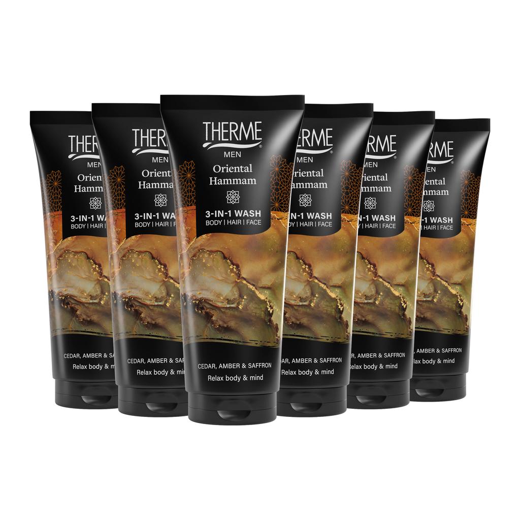 Therme Men Oriental Hammam 3-in-1 Wash - 6 x 200 ml