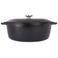 Cosy & Trendy Braadpan met deksel Fontestic Gietijzer Black Ovaal - 31 x 24 cm / 6 Liter - geëmailleerde anti-aanbaklaag